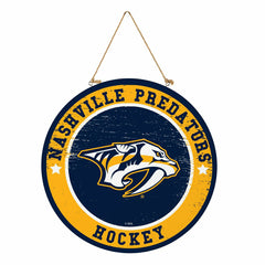 Nashville Predators Round Door Décor with Hanging Rope, 18x18