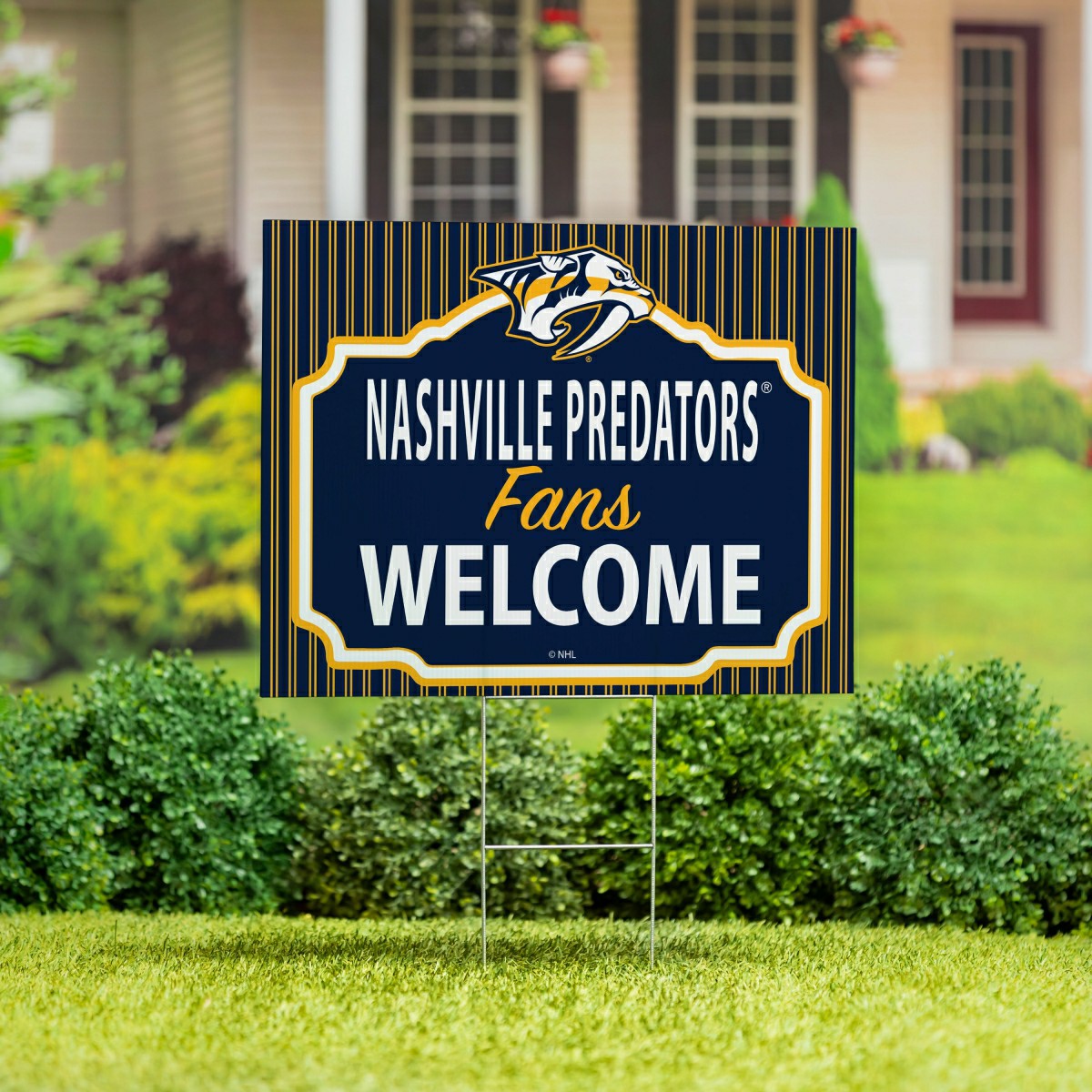 Nashville Predators Coroplast Yard Sign, "Fans Welcome"
