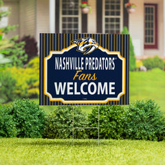 Nashville Predators Coroplast Yard Sign, "Fans Welcome"