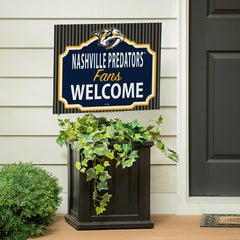 Nashville Predators Coroplast Yard Sign, "Fans Welcome"