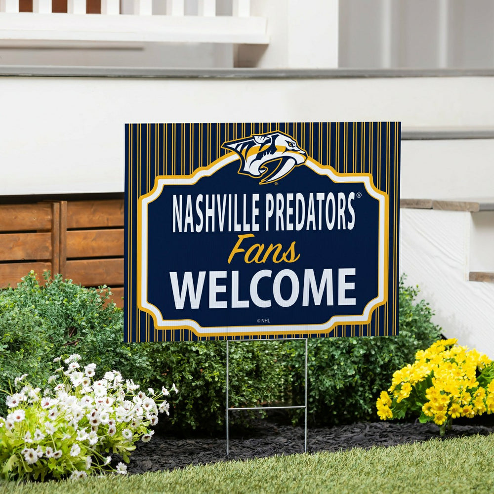 Nashville Predators Coroplast Yard Sign, "Fans Welcome"