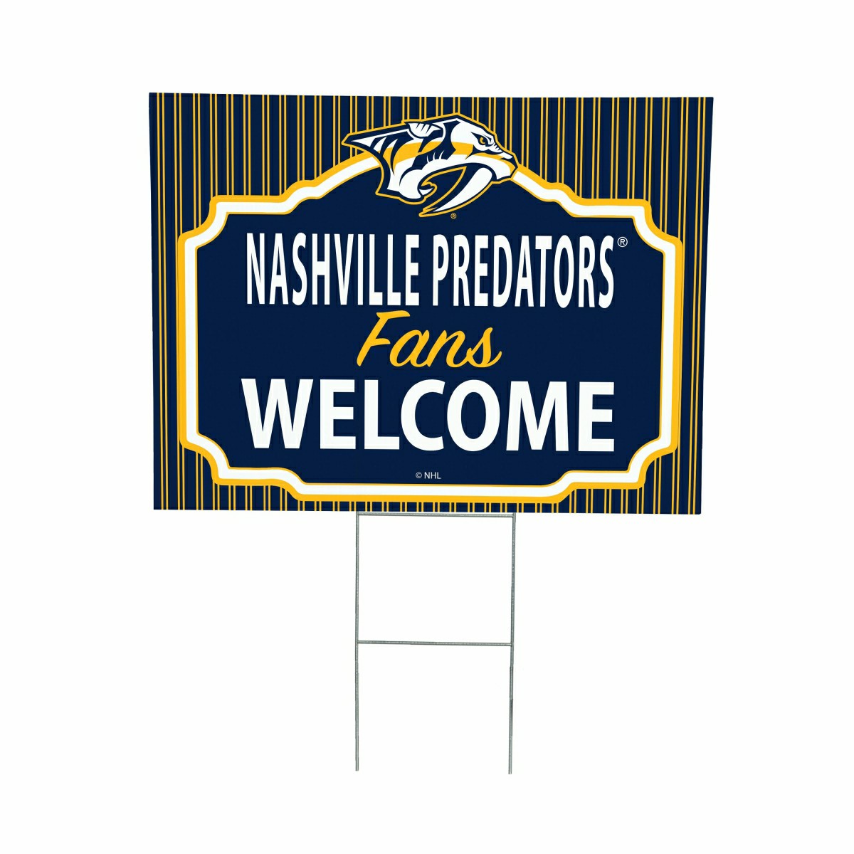 Nashville Predators Coroplast Yard Sign, "Fans Welcome"