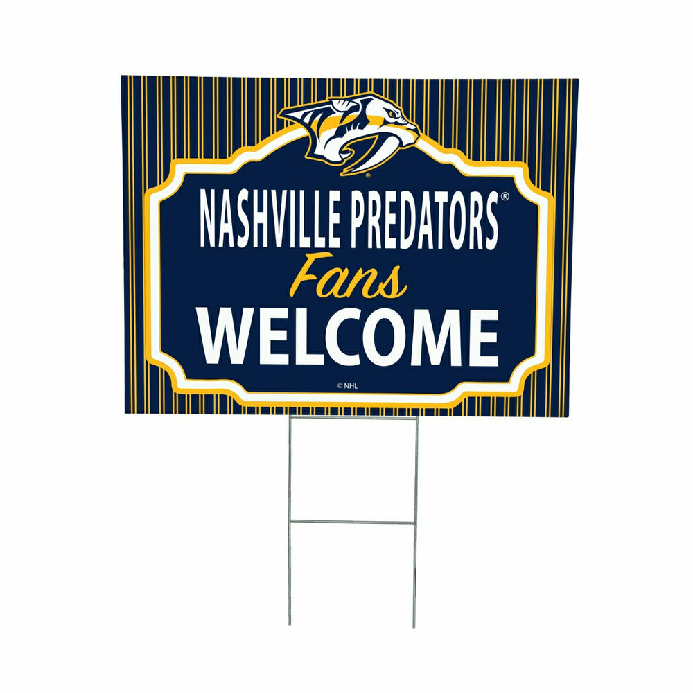 Nashville Predators Coroplast Yard Sign, "Fans Welcome"