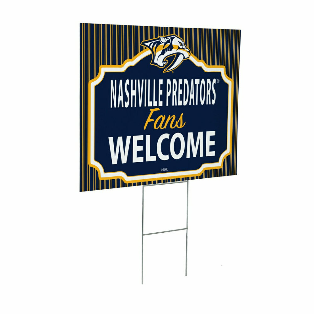 Nashville Predators Coroplast Yard Sign, "Fans Welcome"