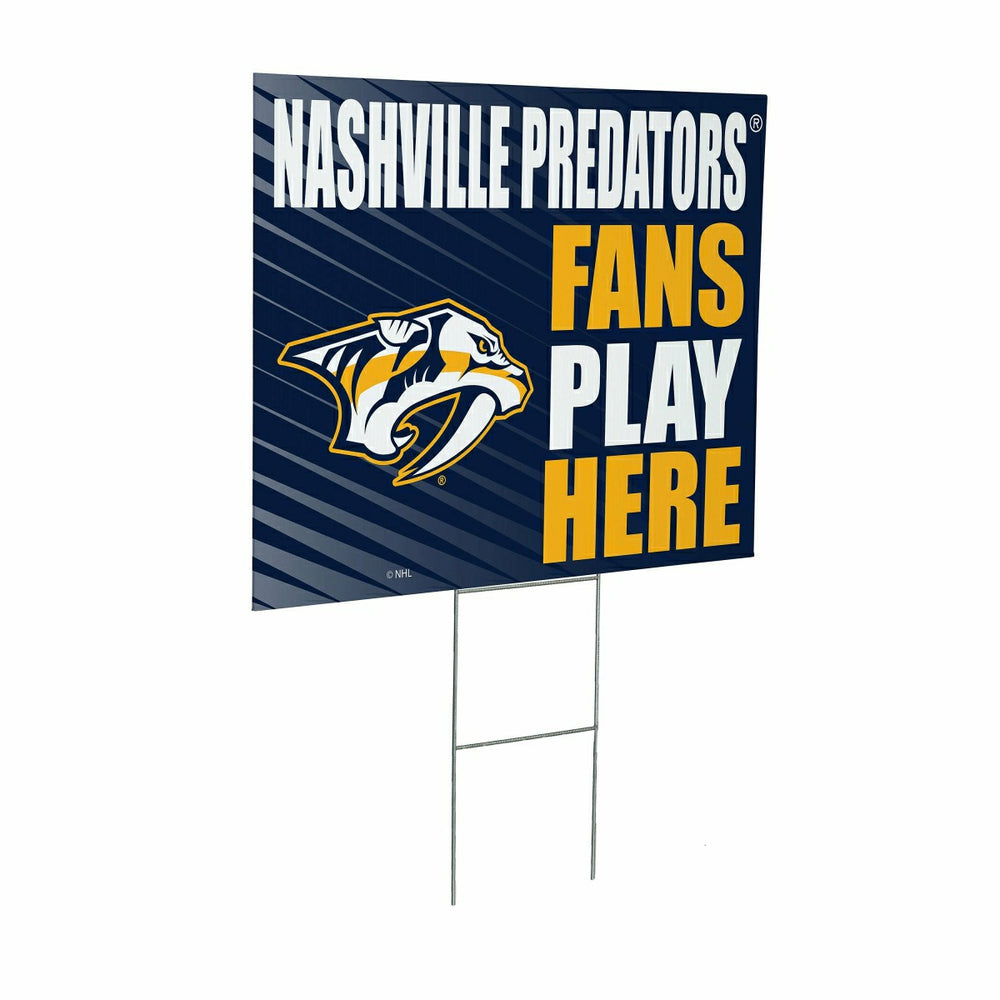 Nashville Predators Coroplast Yard Sign "Fans Play Here"