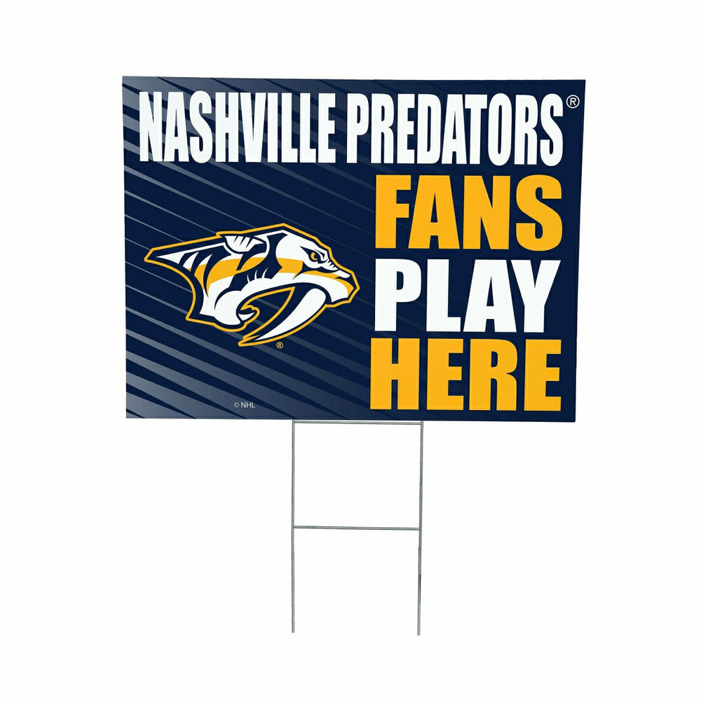 Nashville Predators Coroplast Yard Sign "Fans Play Here"
