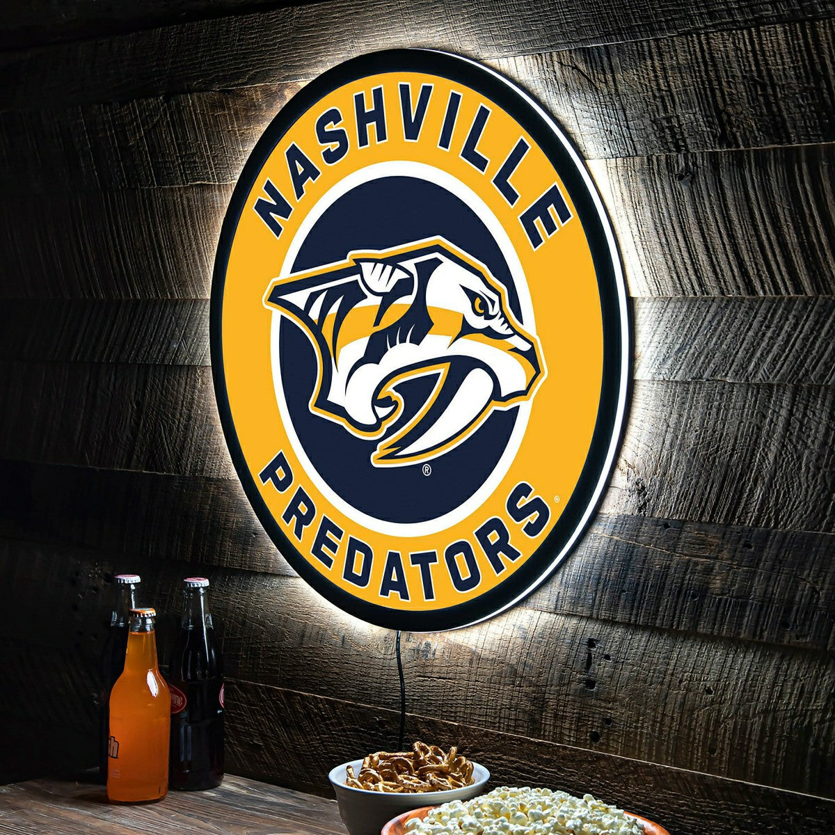 LED Wall Decor, Round, Nashville Predators