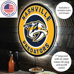 LED Wall Decor, Round, Nashville Predators