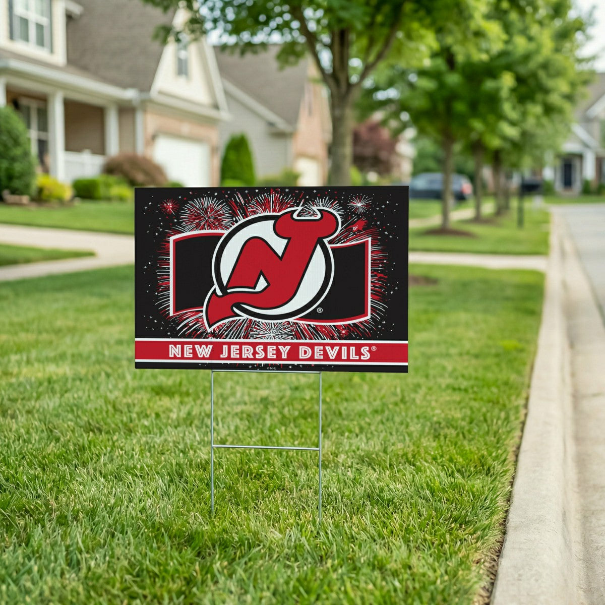New Jersey Devils Yard Sign, Patriotic