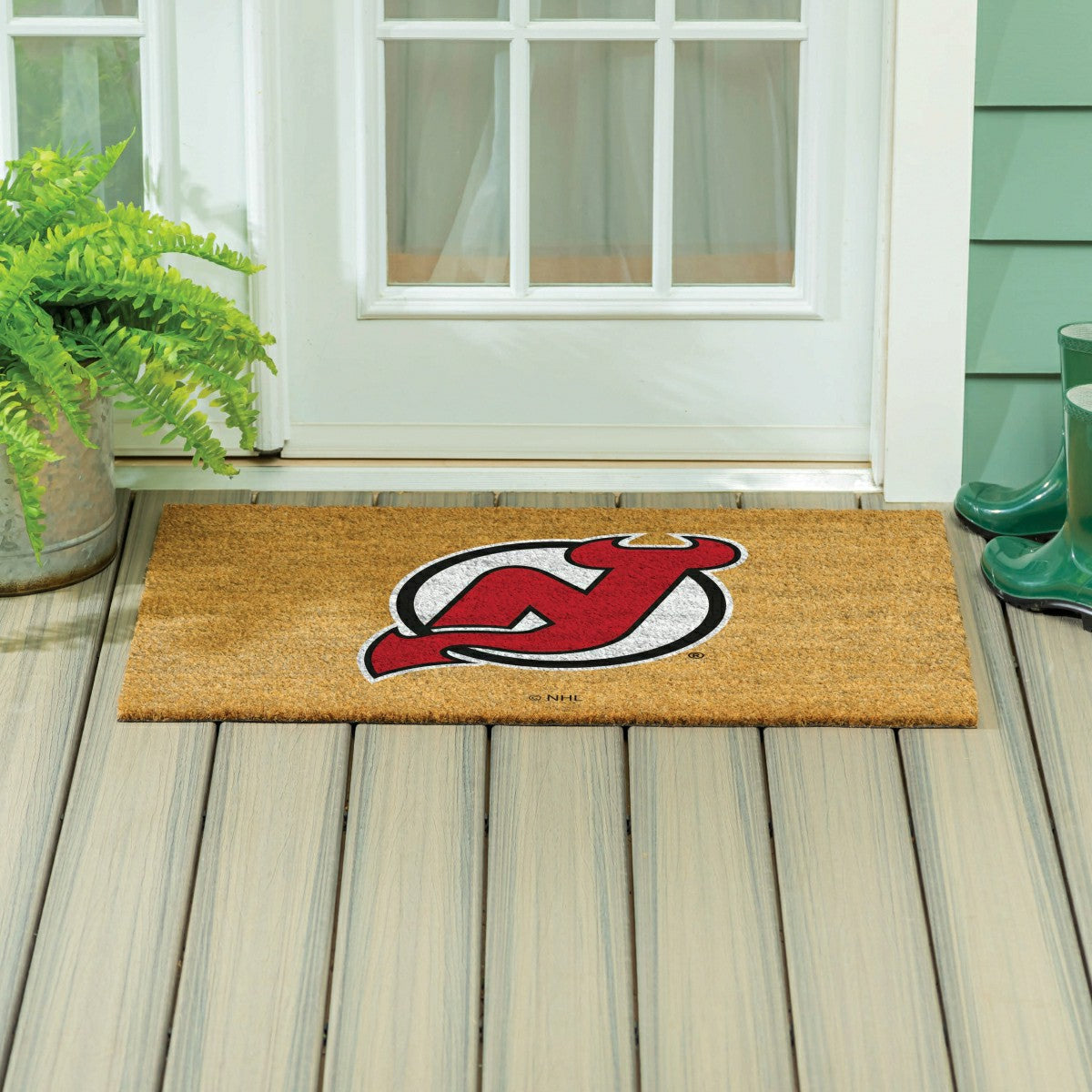 New Jersey Devils Large Full Color Coir Mat, 36"x24"