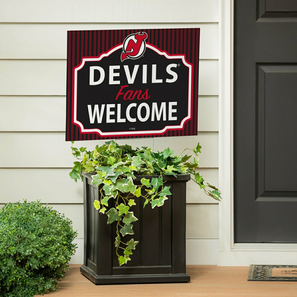 New Jersey Devils Coroplast Yard Sign, "Fans Welcome"