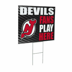 New Jersey Devils Coroplast Yard Sign "Fans Play Here"