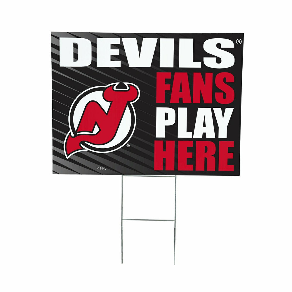 New Jersey Devils Coroplast Yard Sign "Fans Play Here"