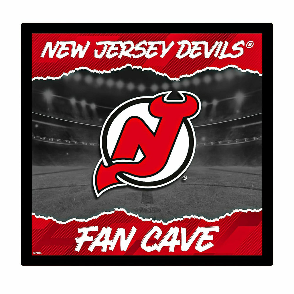 New Jersey Devils 23"H x 23"L LED Wall Decor, Edgelite, Square