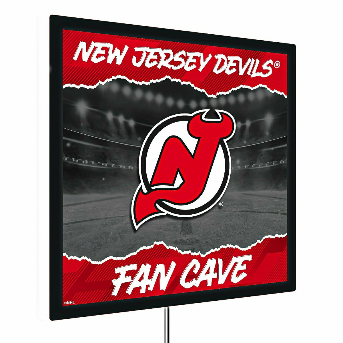 New Jersey Devils 23"H x 23"L LED Wall Decor, Edgelite, Square