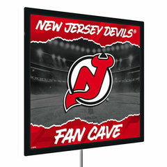 New Jersey Devils 23"H x 23"L LED Wall Decor, Edgelite, Square