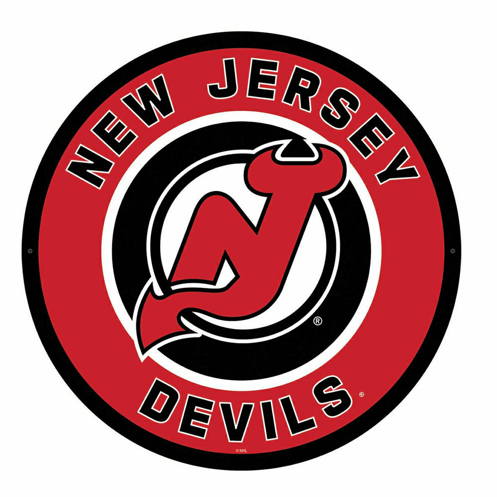 LED Wall Decor, Round, New Jersey Devils