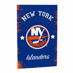 New York Islanders Wood Wall Sign, 16x24