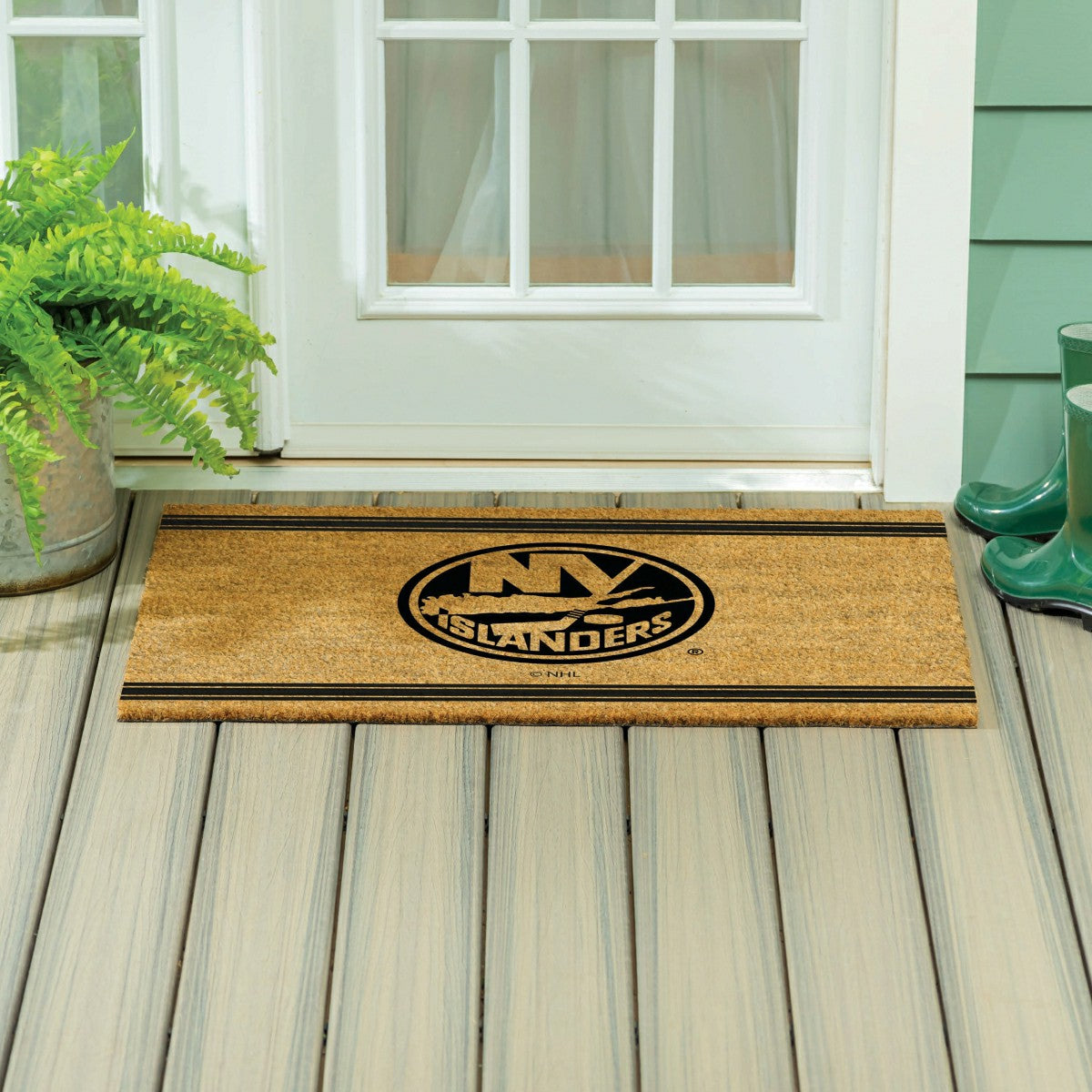 New York Islanders Large One Color Coir Mat, 36"x24"