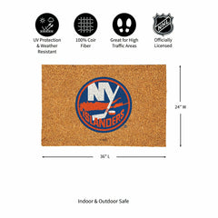 New York Islanders Large Full Color Coir Mat, 36"x24"
