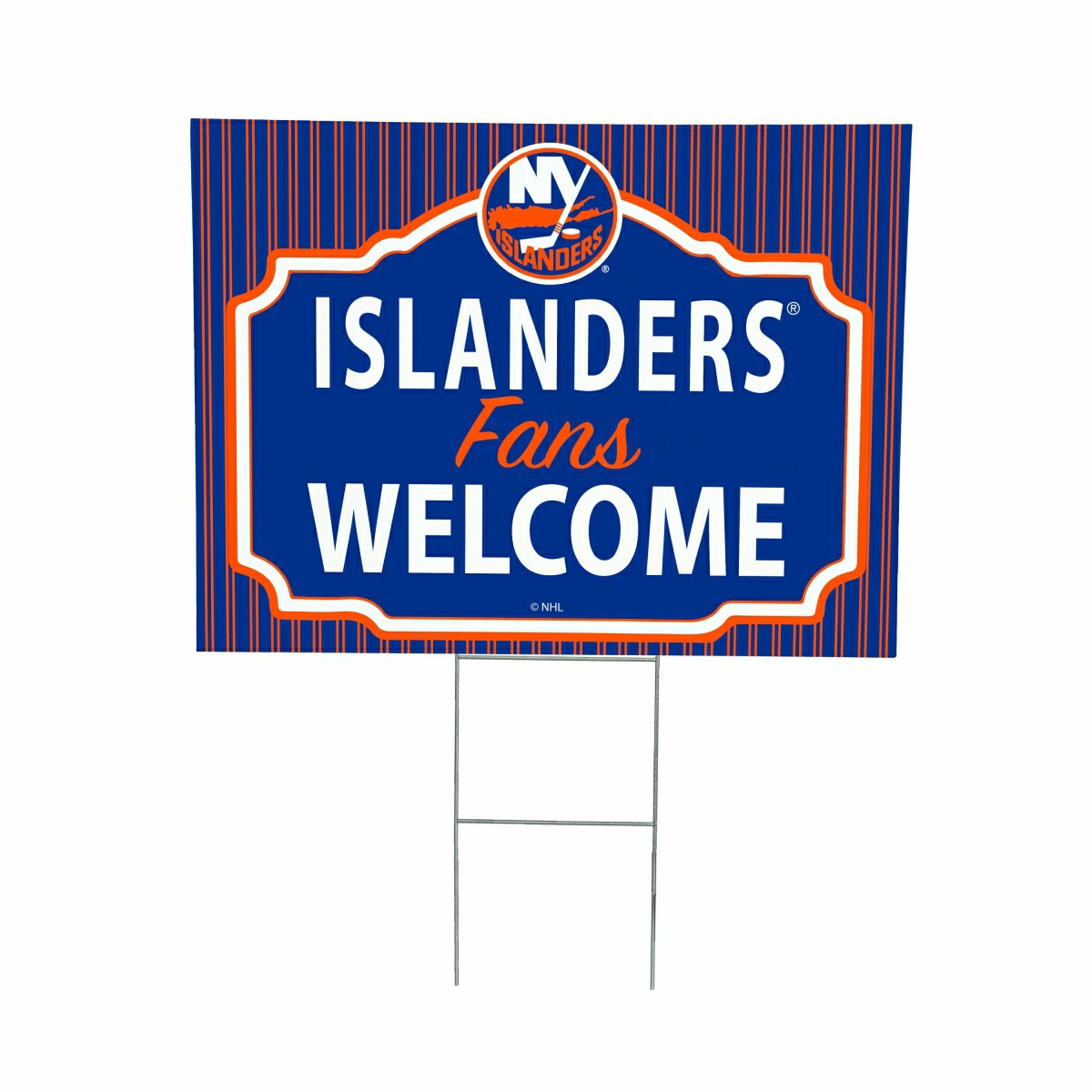 New York Islanders Coroplast Yard Sign, "Fans Welcome"