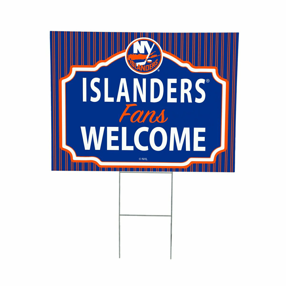 New York Islanders Coroplast Yard Sign, "Fans Welcome"