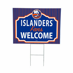New York Islanders Coroplast Yard Sign, "Fans Welcome"