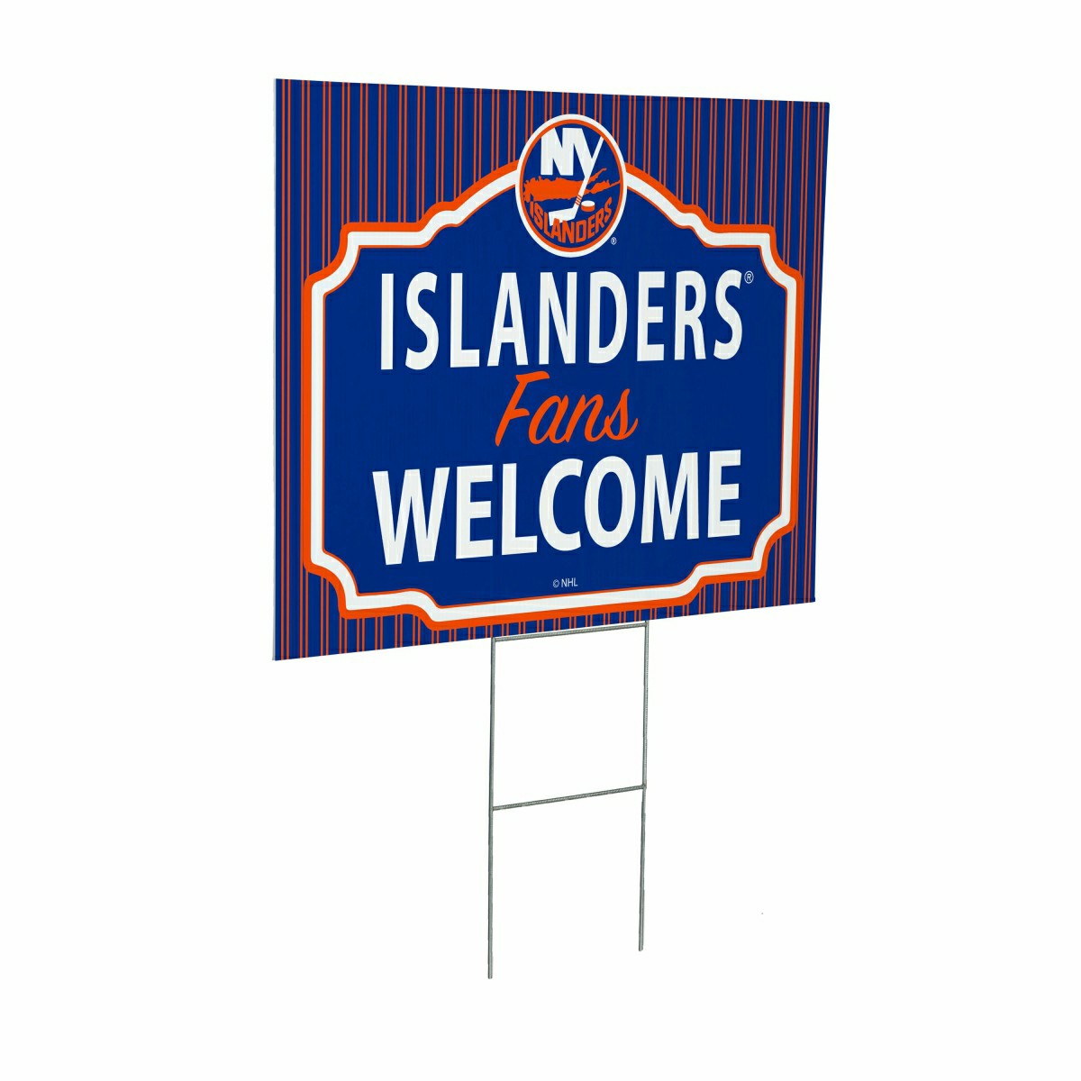 New York Islanders Coroplast Yard Sign, "Fans Welcome"