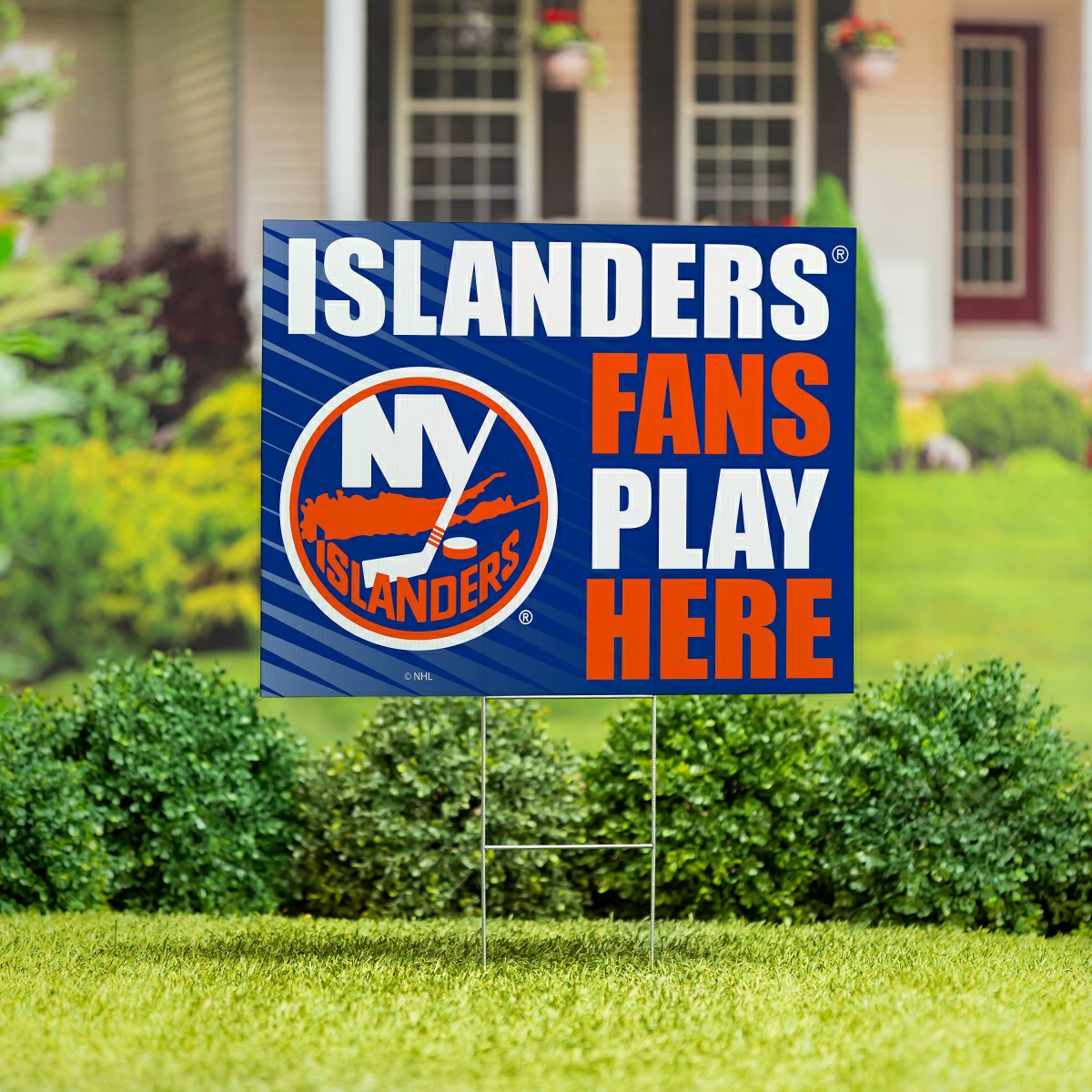New York Islanders Coroplast Yard Sign "Fans Play Here"