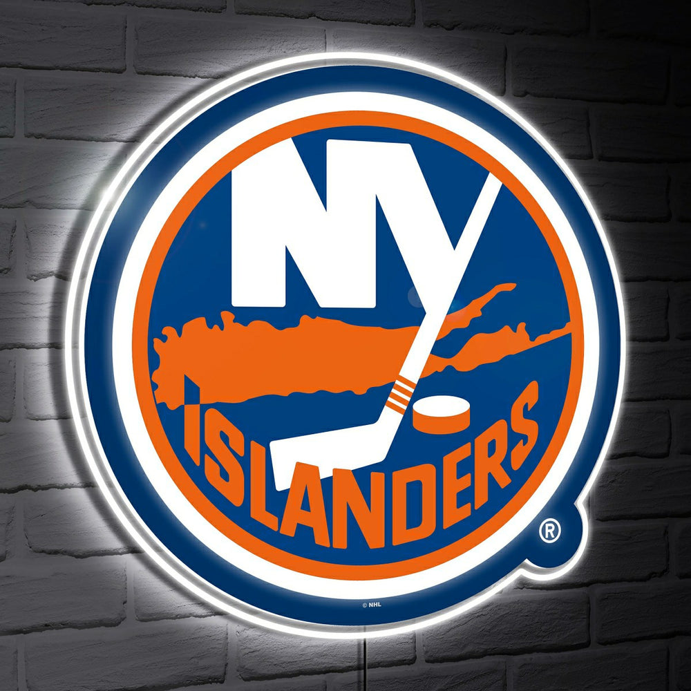 New York Islanders LED Wall Decor, Glazelite, Logo