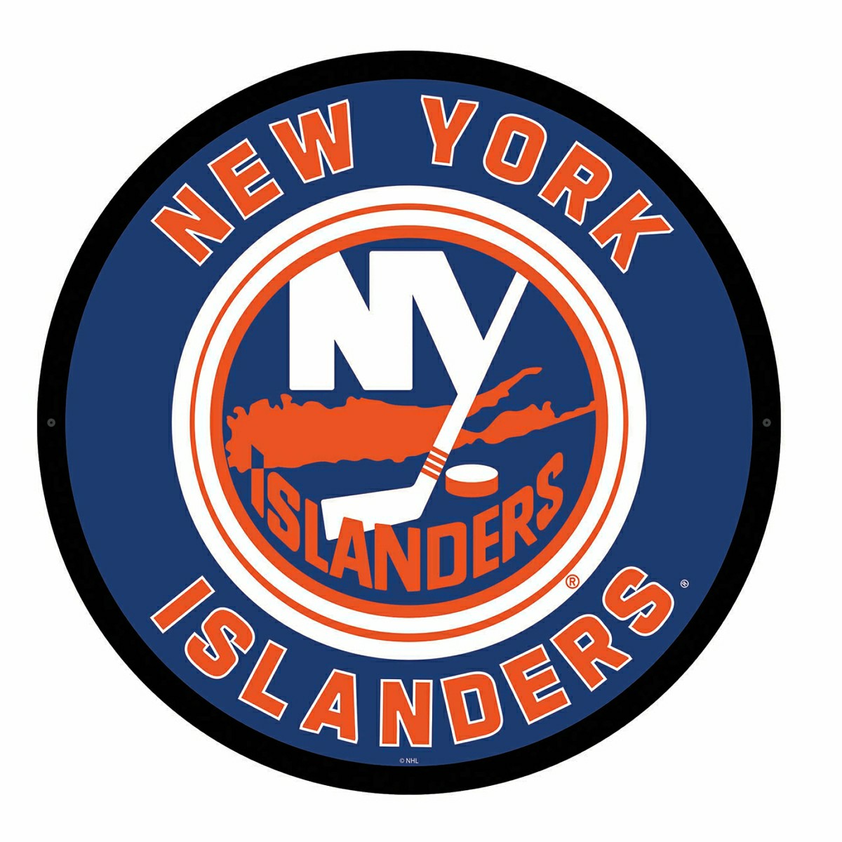 LED Wall Decor, Round, New York Islanders