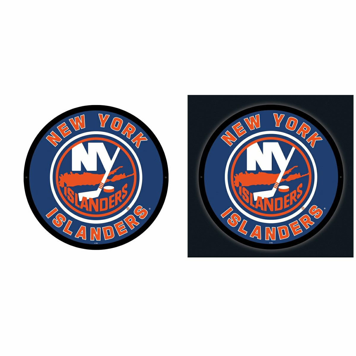 LED Wall Decor, Round, New York Islanders