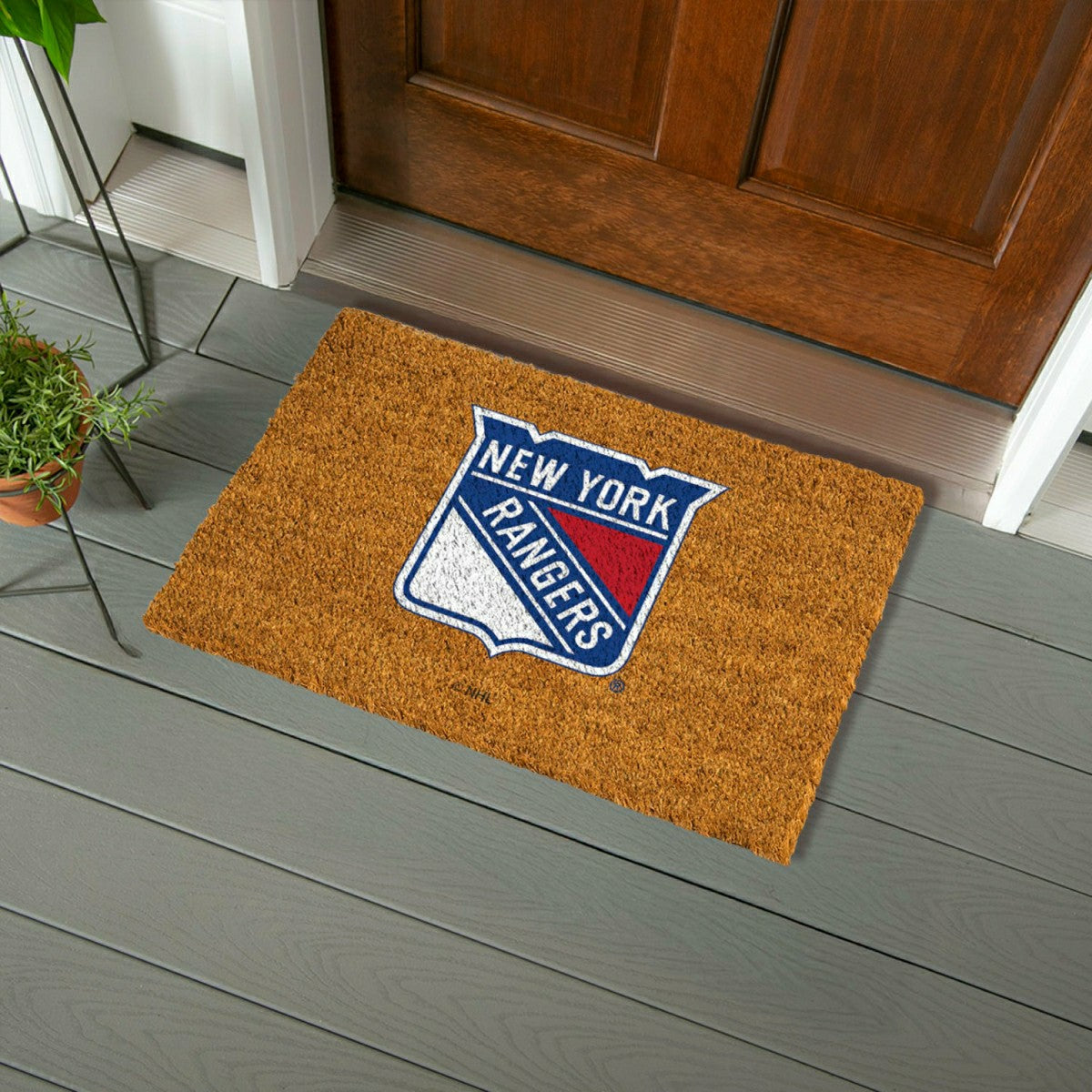 Coir Mat, 16"x28", New York Rangers