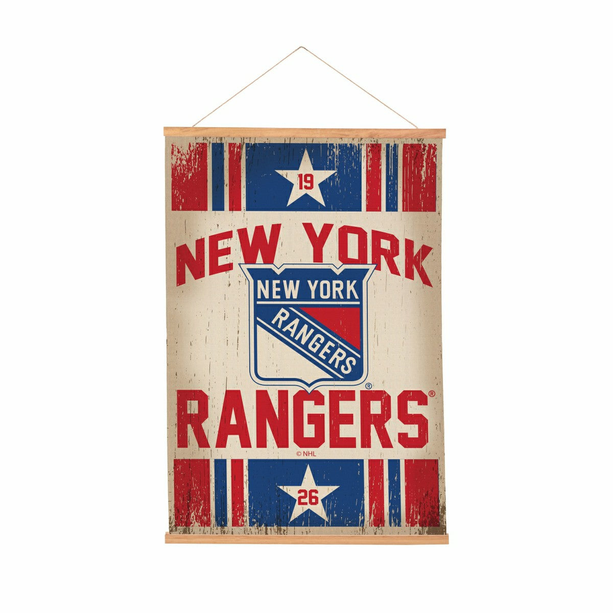 New York Rangers, Canvas Wall Tapestry, Medium, 36x24