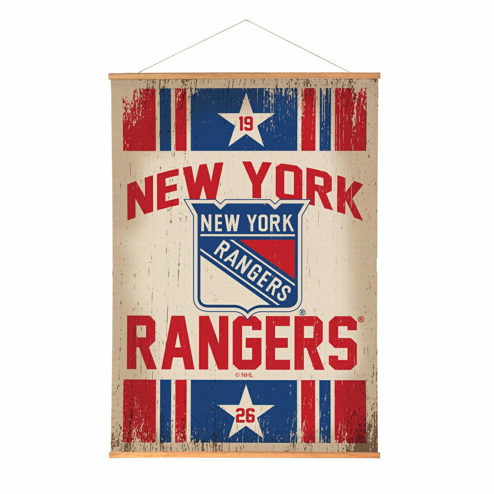 New York Rangers, Canvas Wall Tapestry, Large, 54x36