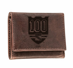 New York Rangers, 100 Anniversary Wallet, Tri-fold, Brown