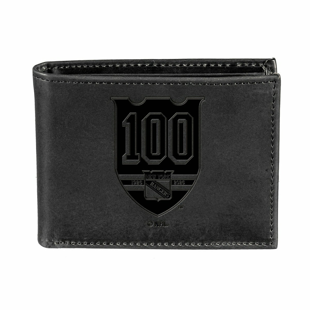 New York Rangers, 100 Anniversary Wallet, Bi-fold, Black