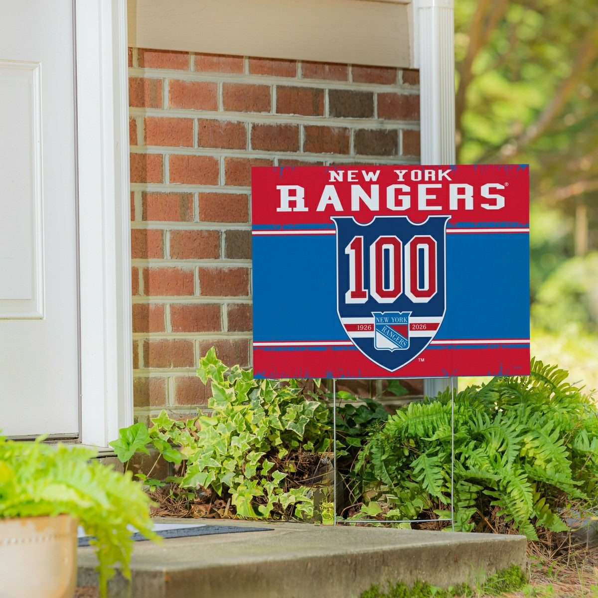 New York Rangers, 100 Anniversary Cororplast Yard Sign
