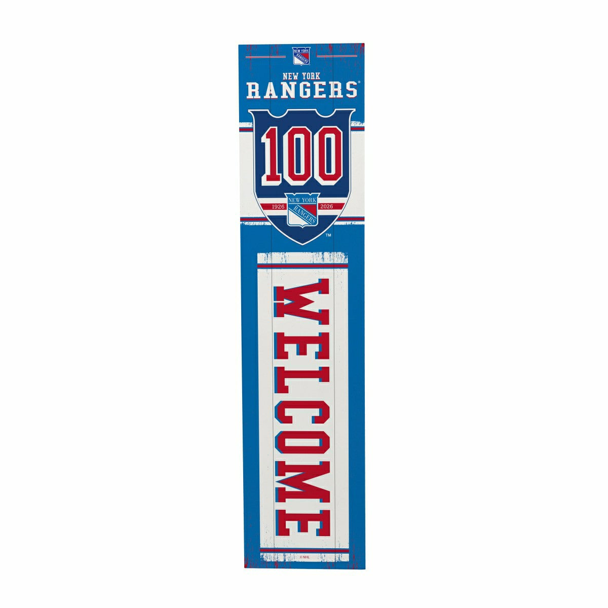 New York Rangers, 100 Anniversary Porch Leaner, 46"