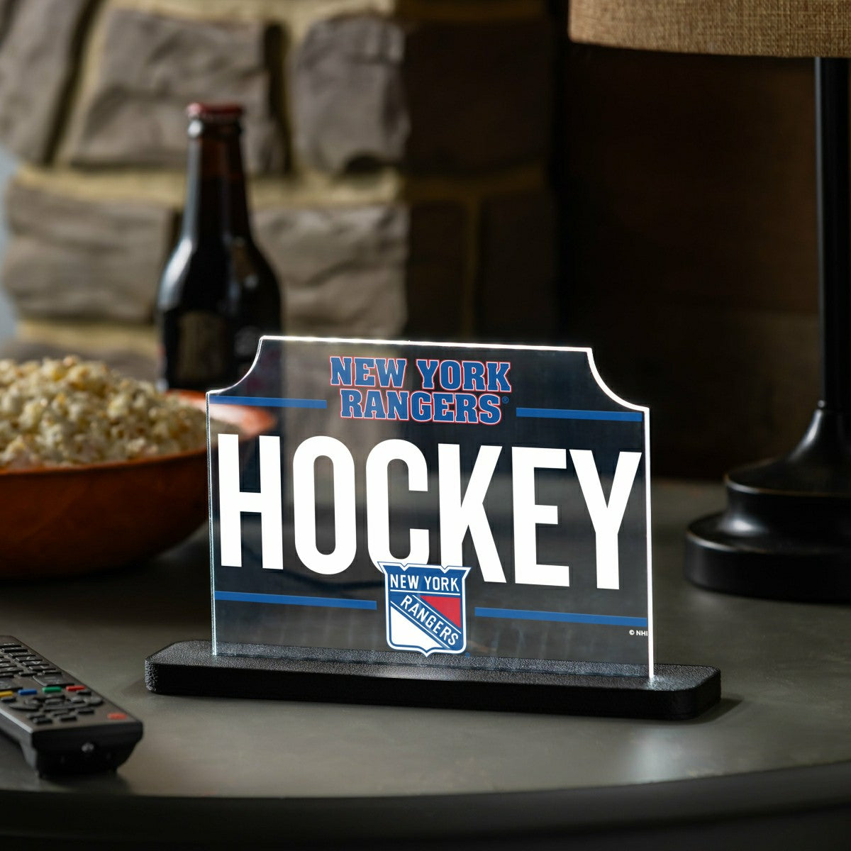 New York Rangers Hockey Rectangle Desklite LED Decor