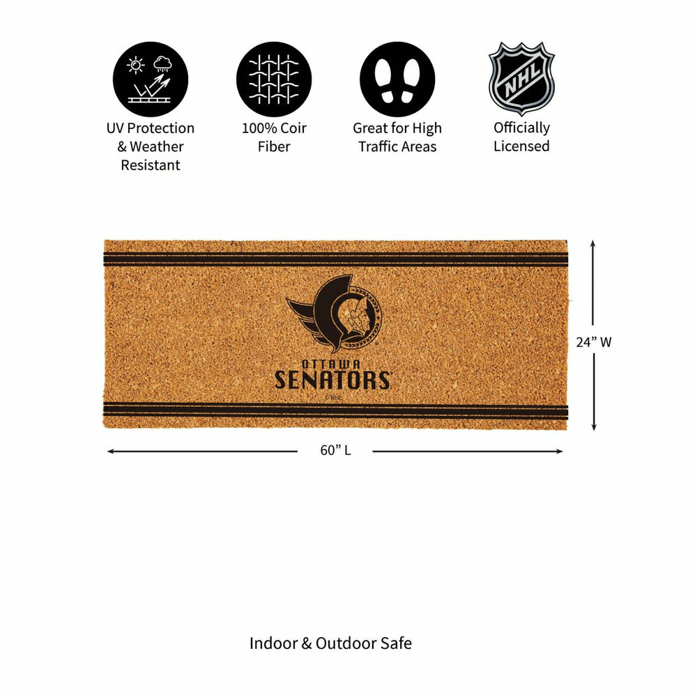 Ottawa Senators Extra Large One Color Coir Mat, 60"x24"