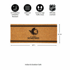 Ottawa Senators Extra Large One Color Coir Mat, 60"x24"