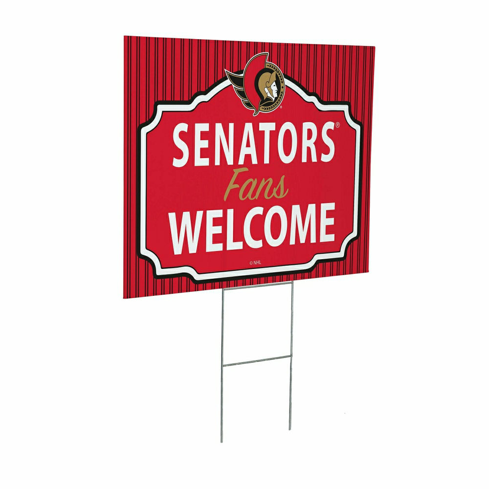Ottawa Senators Coroplast Yard Sign, "Fans Welcome"