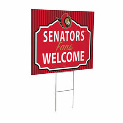 Ottawa Senators Coroplast Yard Sign, "Fans Welcome"