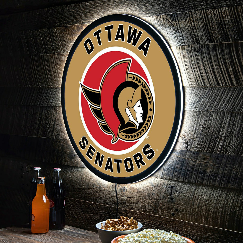 LED Wall Decor, Round, Ottawa Senators