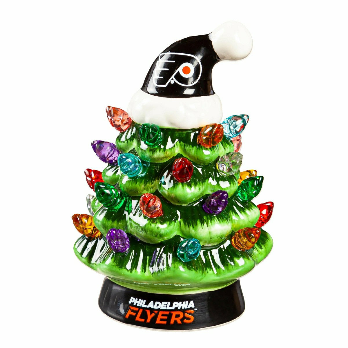 4" Mini LED Tabletop Christmas Tree, Set of 2, Philadelphia Flyers