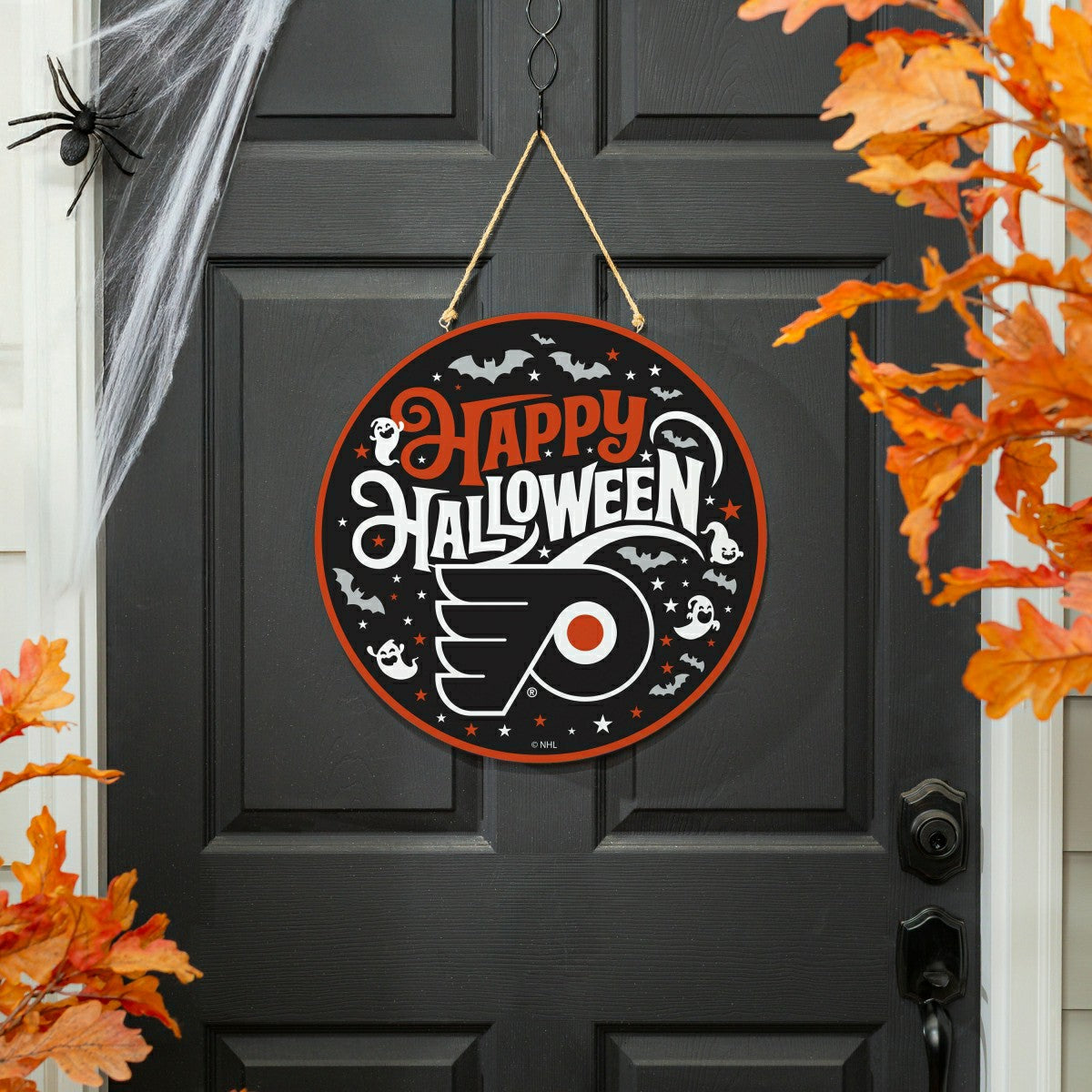Philadelphia Flyers Halloween Round Door Décor with Hanging Rope, 18x1