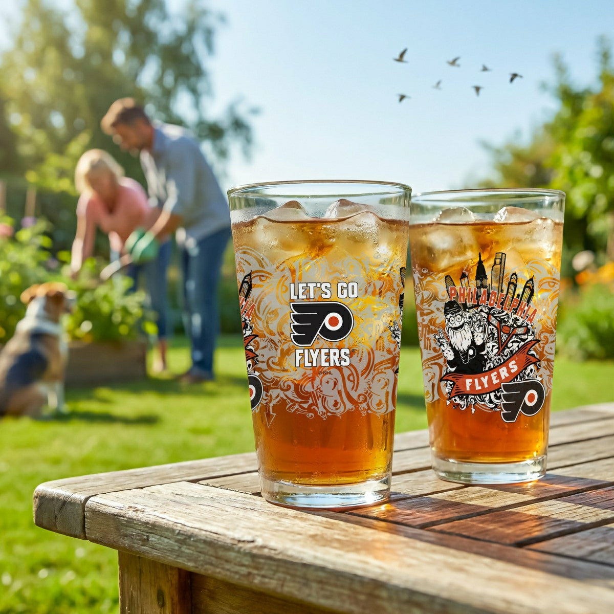 Philadelphia Flyers 16oz Glass pint, Set of 2