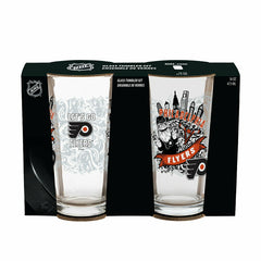 Philadelphia Flyers 16oz Glass pint, Set of 2
