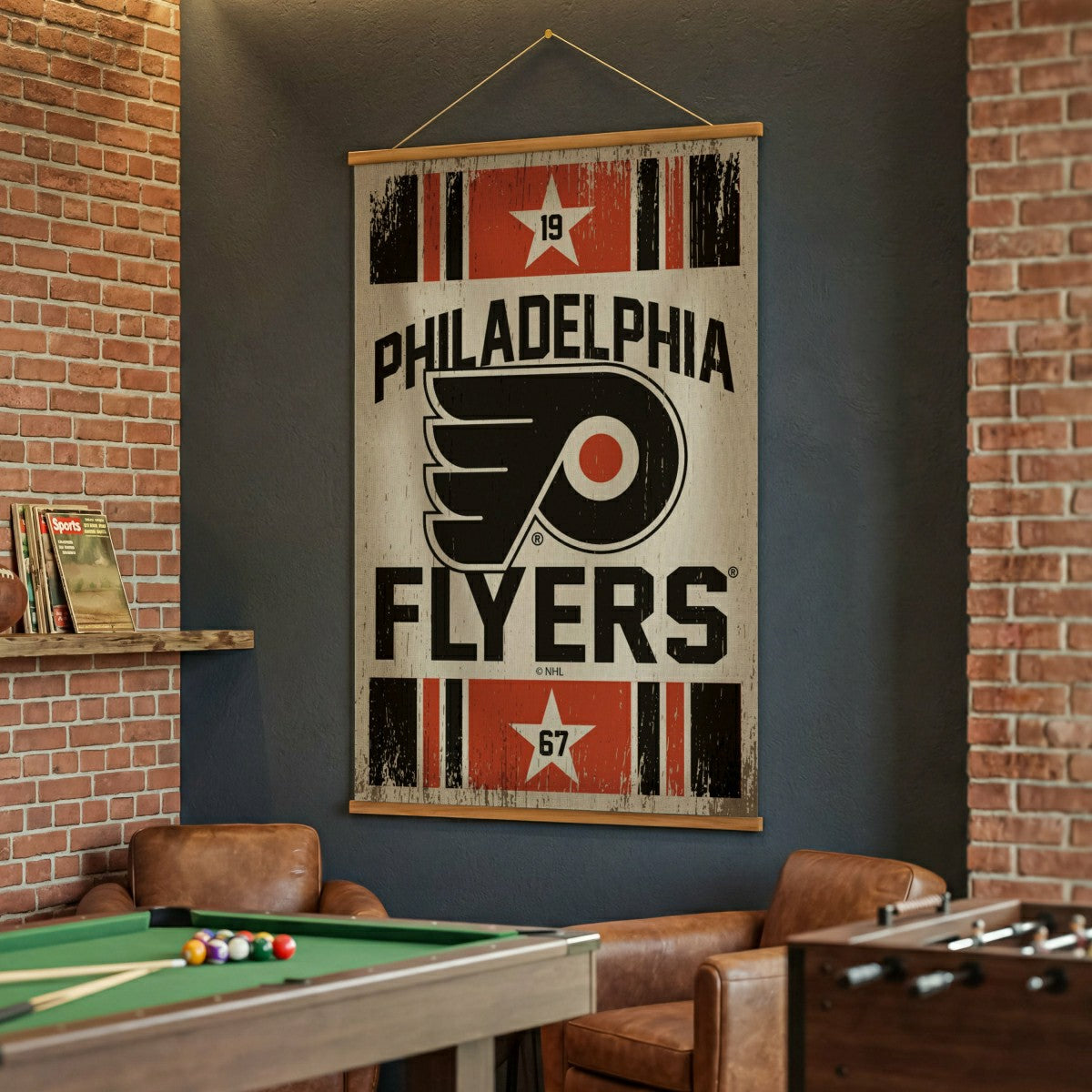 Philadelphia Flyers, Canvas Wall Tapestry, Large, 54x36